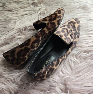 Nine West Leopard Print Calf Hair Loafer Flats – Size 7M